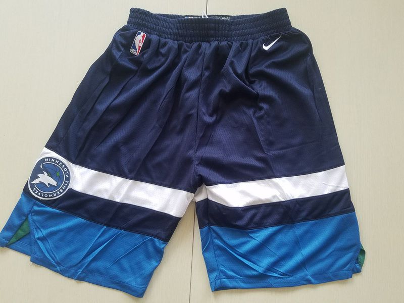 2018 Men NBA Nike Minnesota Timberwolves blue shorts